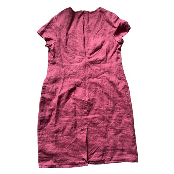 Masai Nable Womens/Teen Linen Scoop Neck Shift Dress Size Small Boysenberry - Picture 2 of 7